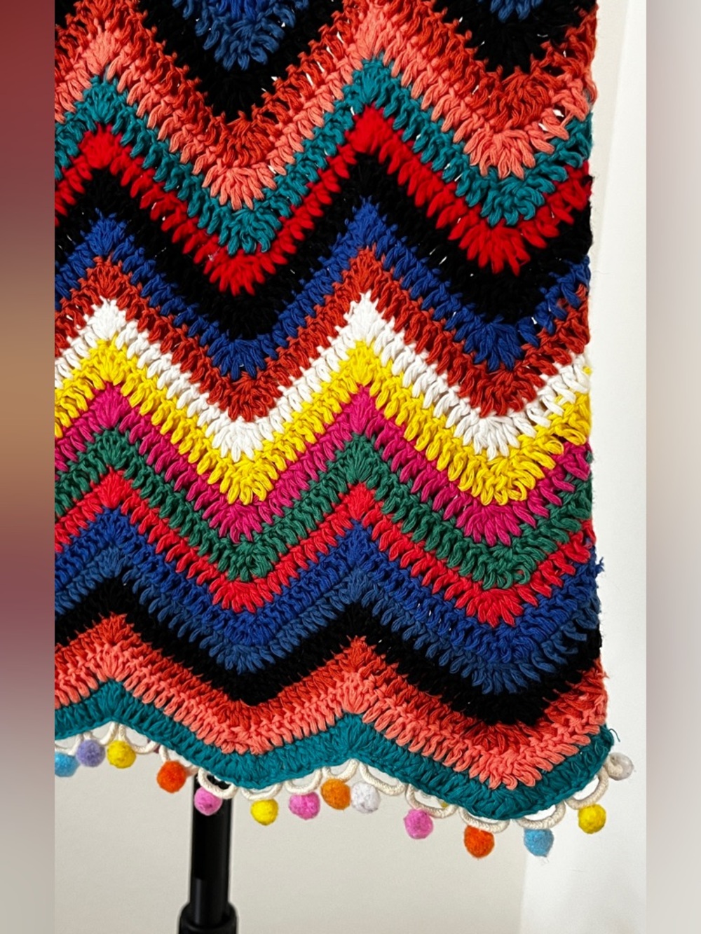 FARM Rio Multicolor Crochet Zigzag Midi Skirt - Picture 8 of 16